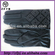 2013 new design rivet style leather glove